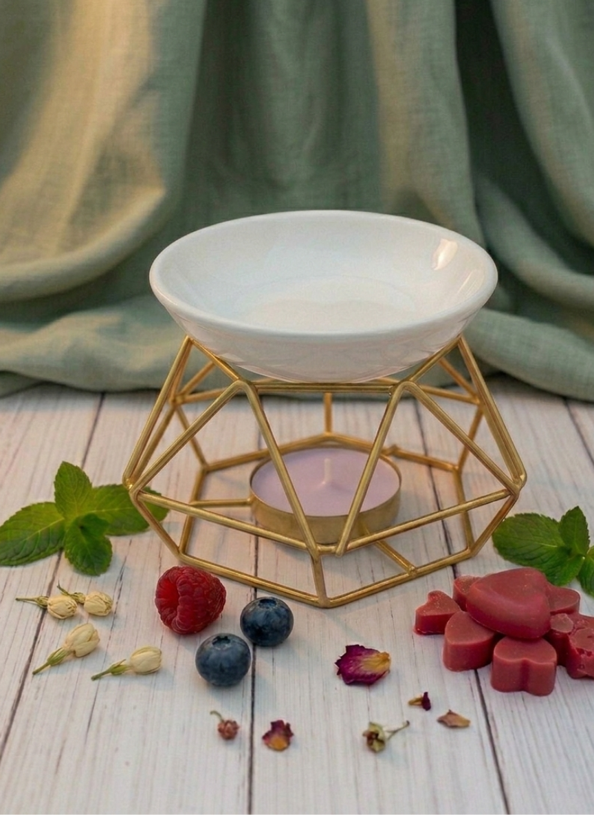 Quemador de Diseño Geométrico | Elegancia, Ritual y Aroma