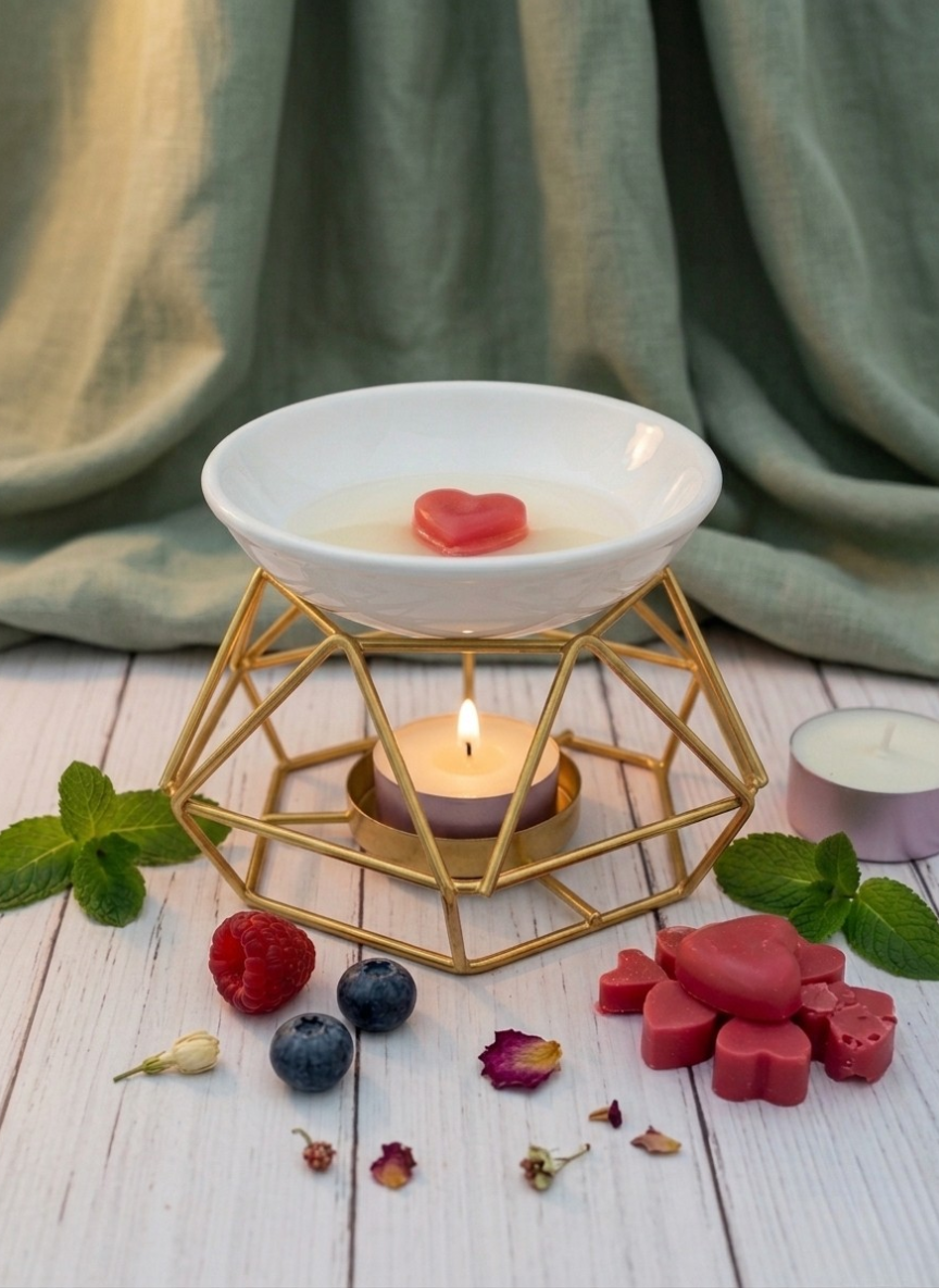 Quemador de Diseño Geométrico | Elegancia, Ritual y Aroma
